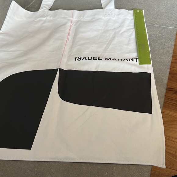Isabel Marant large bag! White canvas! W designer name and pattern! - Picture 3 of 6